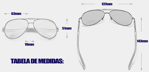 Óculos de Sol Classic Polarizado Uv400 | Kingseven