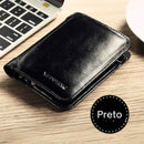 Carteira Antifurto Masculina Couro Clássico