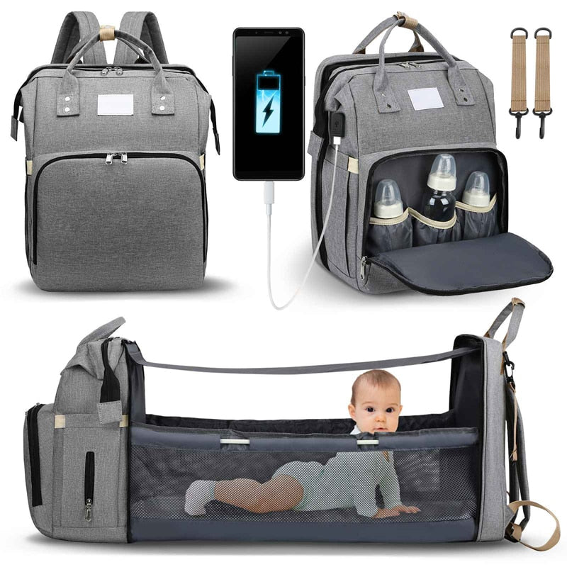 Mochila Berço e Trocador Portátil | Bag Baby Bed