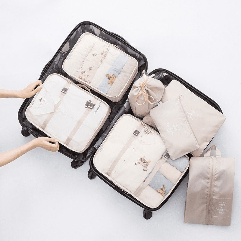 Kit 8 Bolsas Organizadoras Para Mala de Viagem | STORAGE BAG